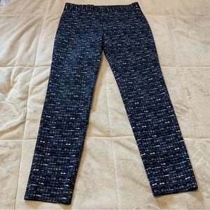 Banana Republic Black with Navy and White Sloan Cropped pants